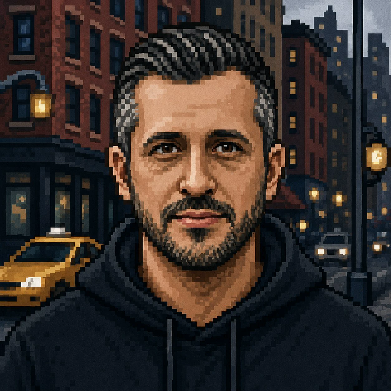 Pixel-art portrait of Yuri Karamian